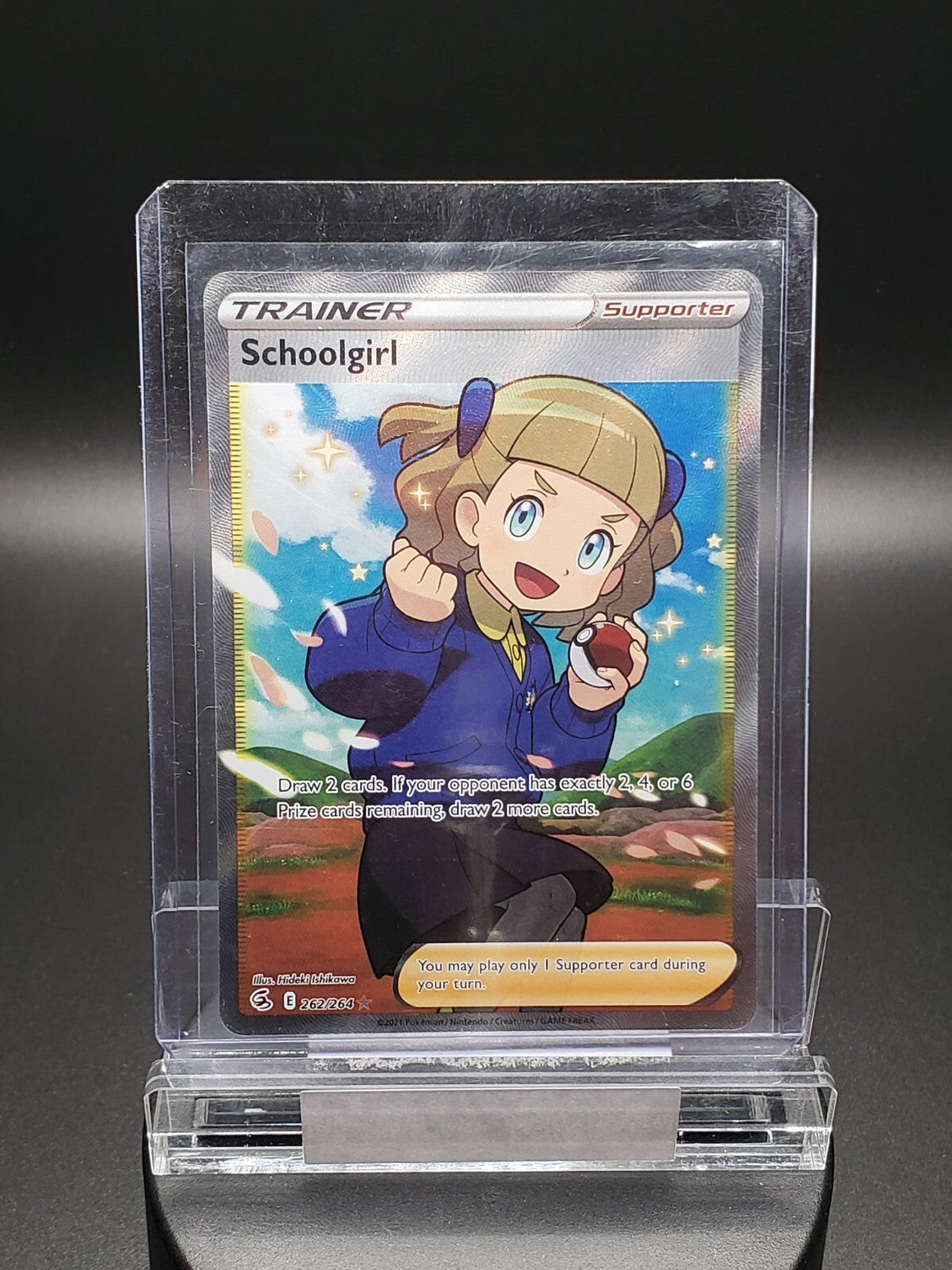 Pokemon Schoolgirl #262/264 Fusion Strike Ultra Rare Holo NM/Mint