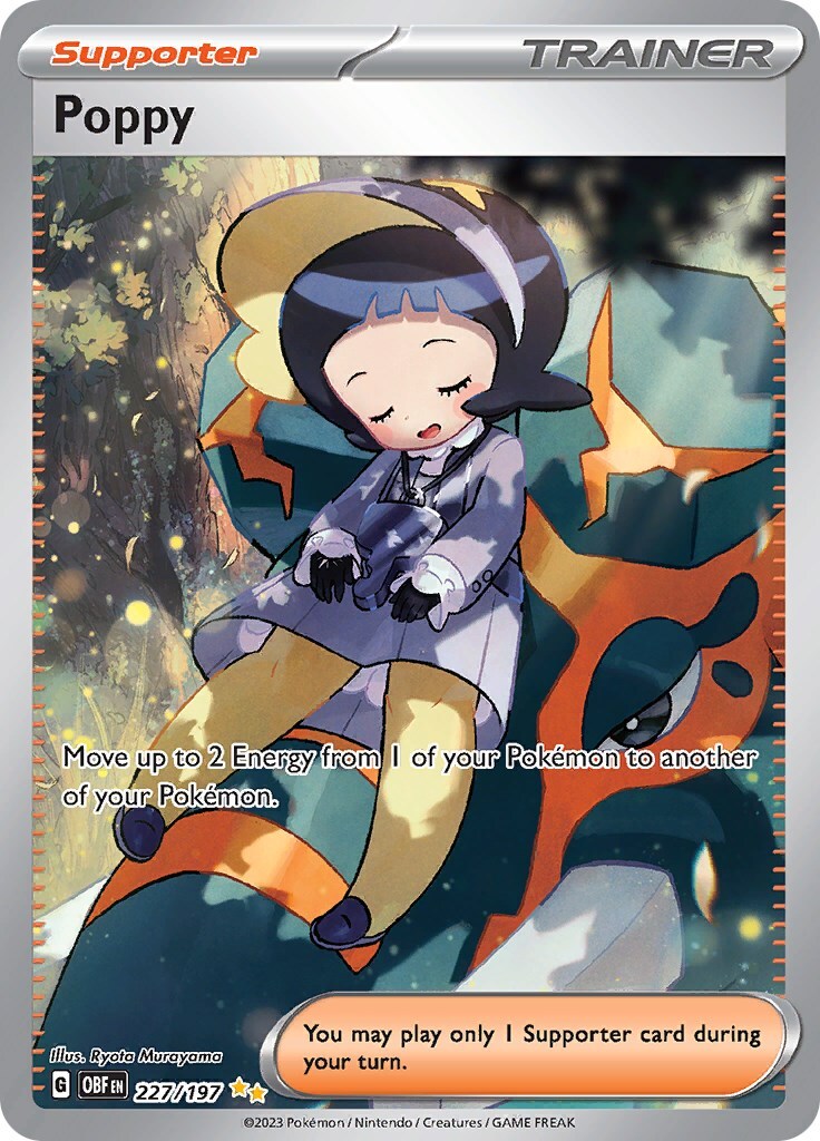 Pokémon TCG Poppy Sv03: Obsidian Flames 227/197 Holo Special Illustration Rare