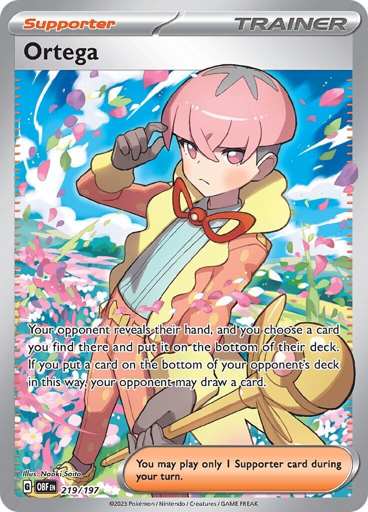 Pokémon TCG Ortega Sv03: Obsidian Flames 219/197 Holo Ultra Rare