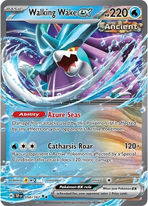 Pokémon TCG Walking Wake ex Scarlet & Violet-Temporal Forces 050/162 Holo Double