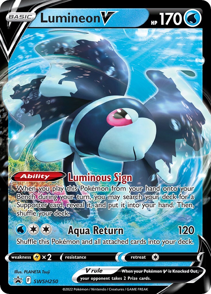 Pokémon TCG Lumineon V Sword & Shield SWSH250 Holo Promo Promo