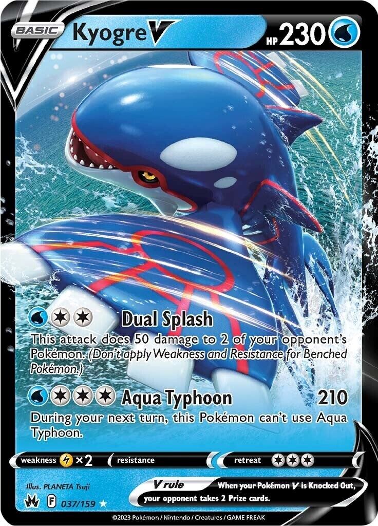Kyogre V 037/159 Crown Zenith Holo