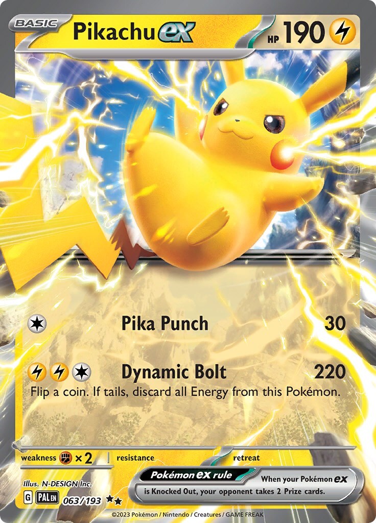 Pikachu ex 063/193 Sv02: Paldea Evolved Holo