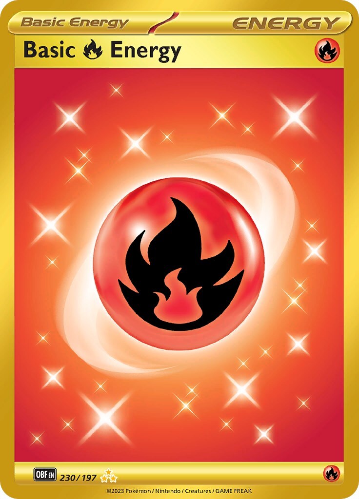 Basic Fire Energy 230/197 Sv03: Obsidian Flames Holo