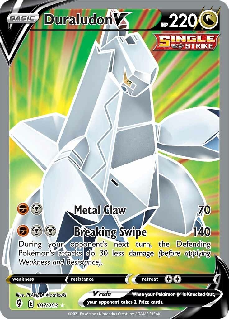 Duraludon V (Full Art) 197/203 Swsh07: Evolving Skies Holo