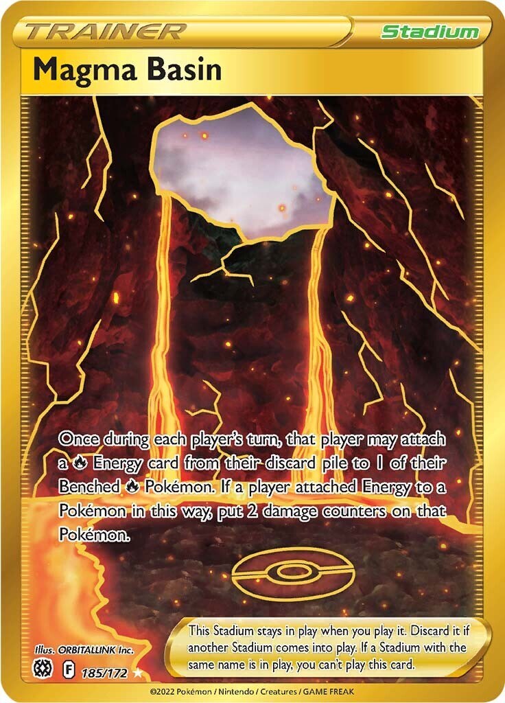 Magma Basin (Secret) 185/172 Swsh09: Brilliant Stars Holo