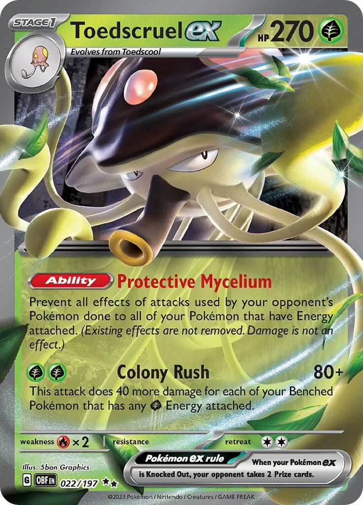Toedscruel ex 022/197 Sv03: Obsidian Flames Holo