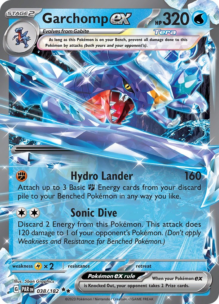 Garchomp ex 038/182 Sv04: Paradox Rift Holo