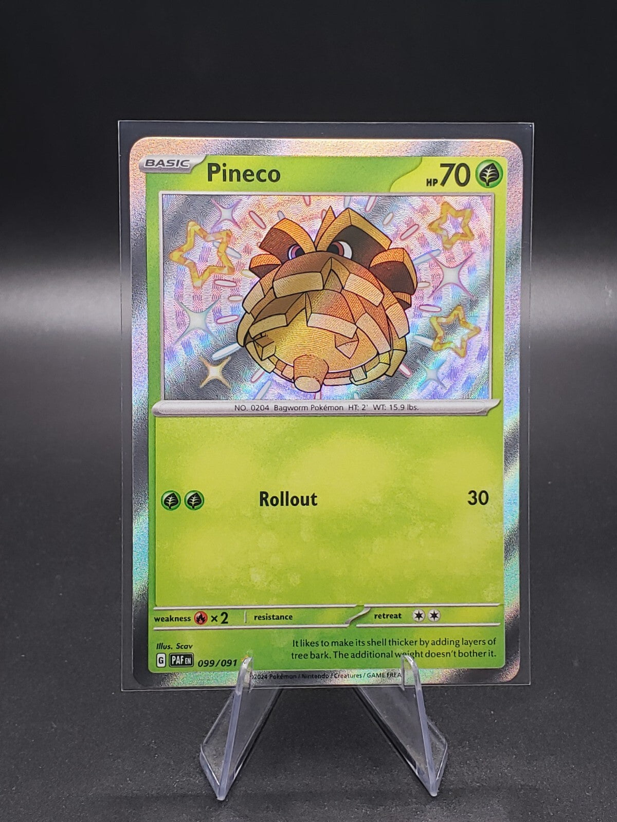 Pineco 099/091 Sv: Paldean Fates Holo