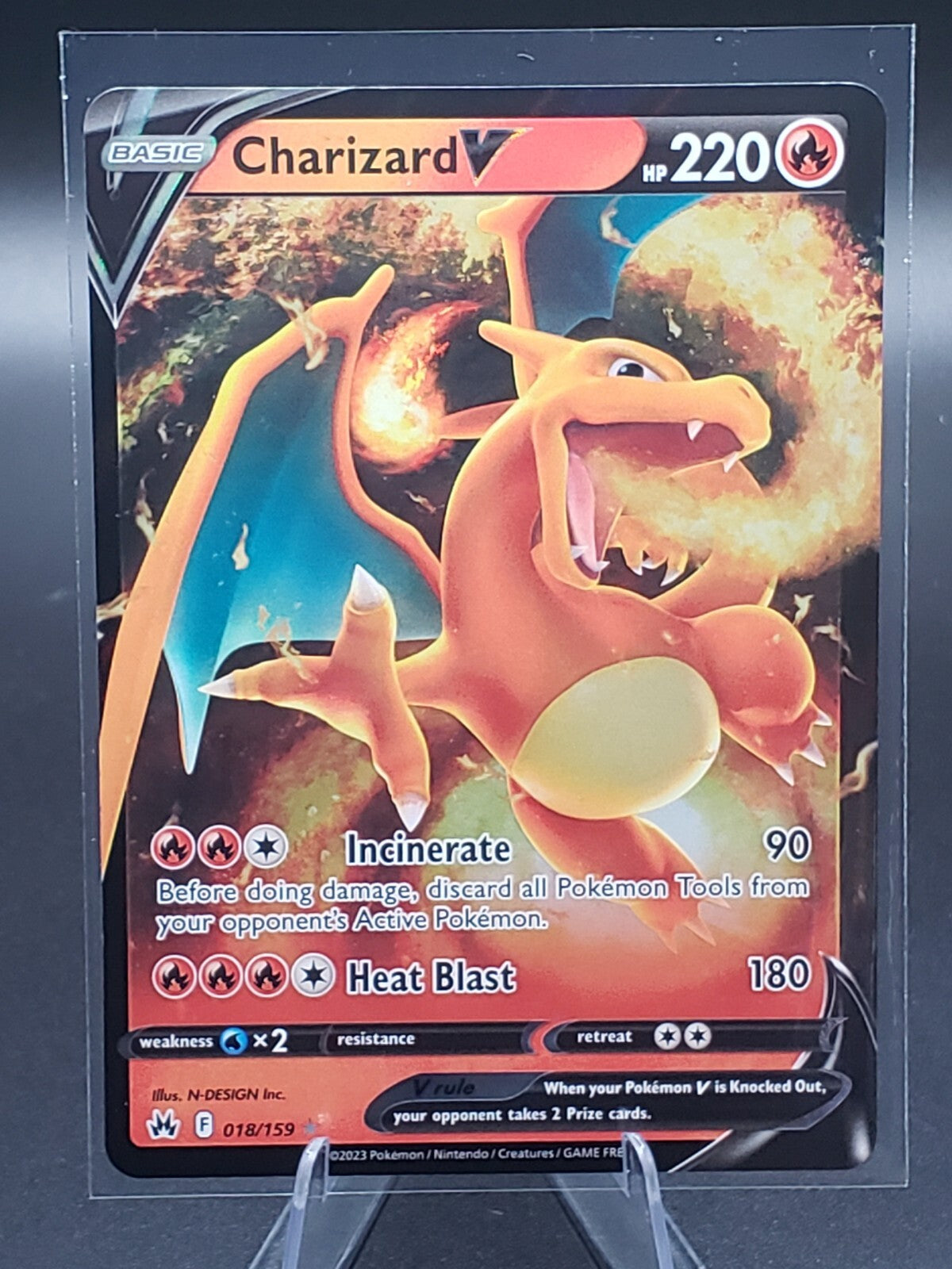 Charizard V 018/159 Crown Zenith Holo
