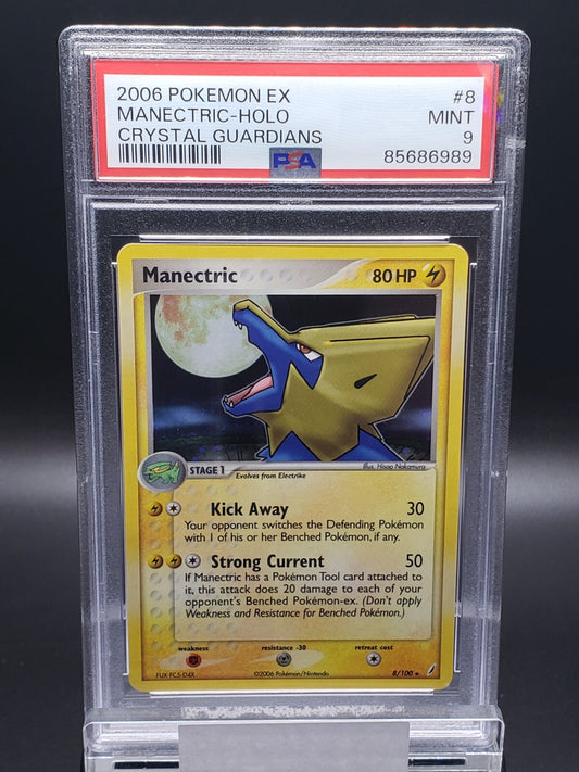 2006 Manectric 8/100 Crystal Guardians Holo PSA 9