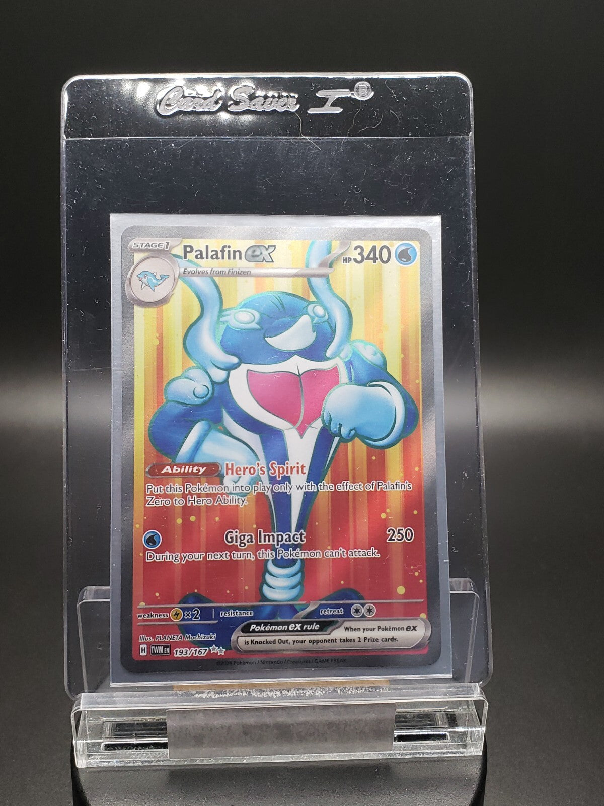 Palafin EX 193/167 Twilight Masquerade Full Art Ultra Rare Pokemon Card NM