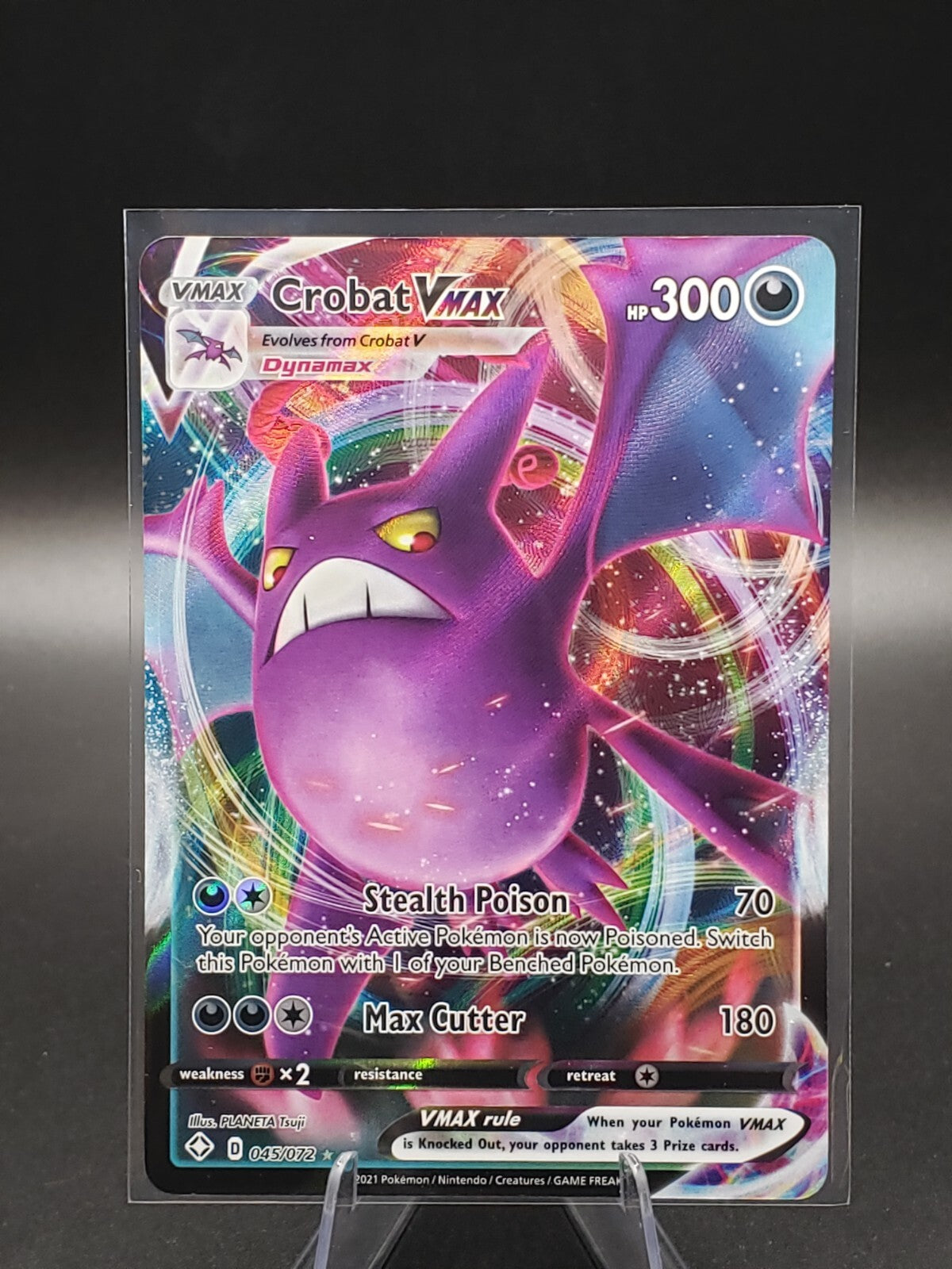 Pokémon TCG Crobat VMAX 045/072 Shining Fates Holo Ultra Rare Near Mint/Mint
