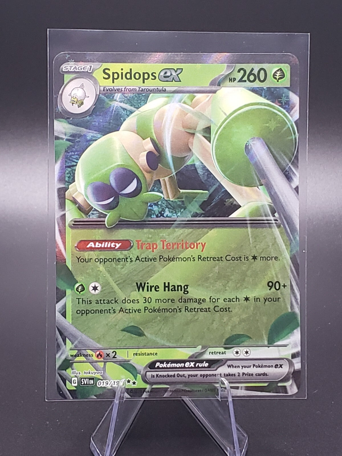 Pokémon TCG Spidops ex Scarlet & Violet Base Set 019/198 Holo Double Rare