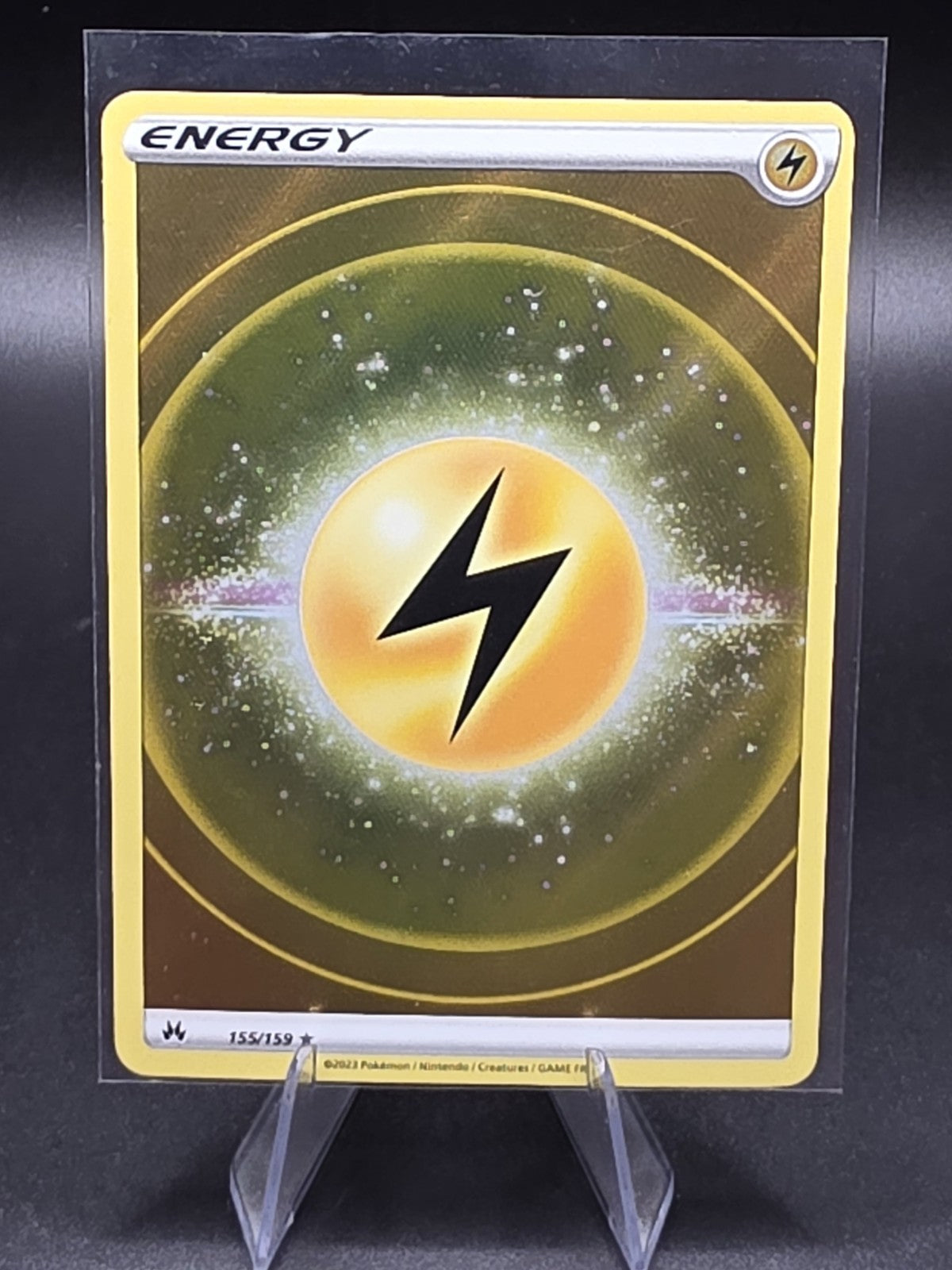 Lightning Energy (Texture Full Art) 155/159 Crown Zenith Holo