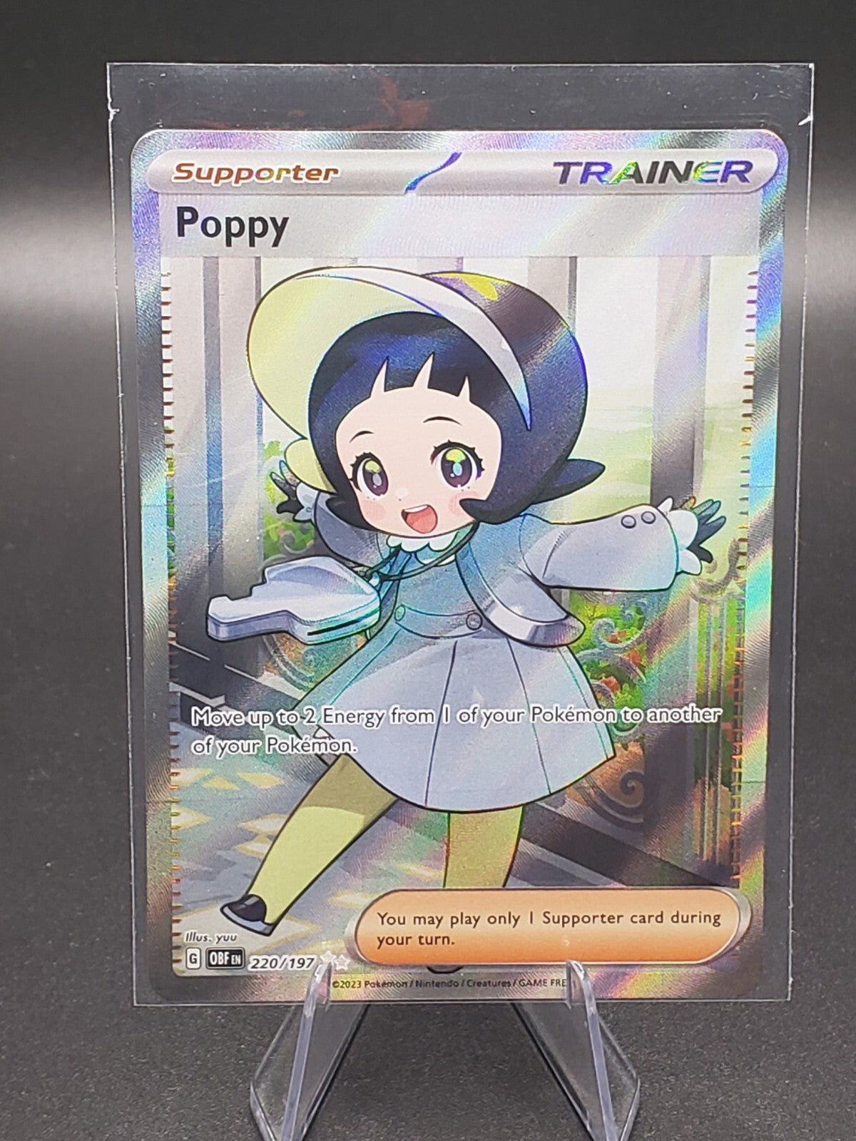 Pokémon TCG Poppy Sv03: Obsidian Flames 220/197 Holo Ultra Rare
