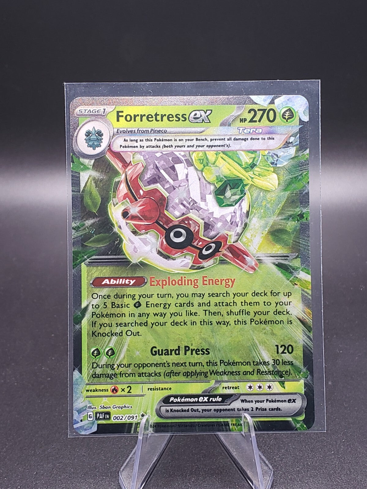 Forretress ex 002/091 Sv: Paldean Fates Holo