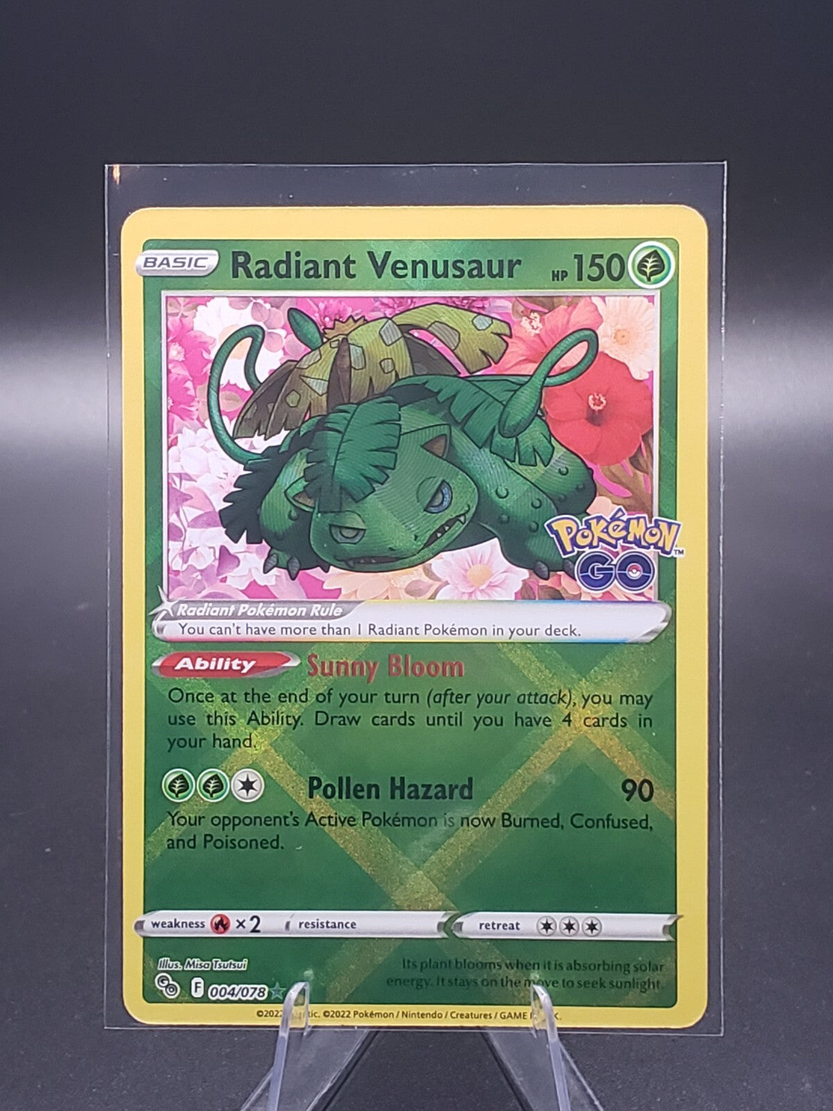 Radiant Venusaur 004/078 Pokémon GO Holo