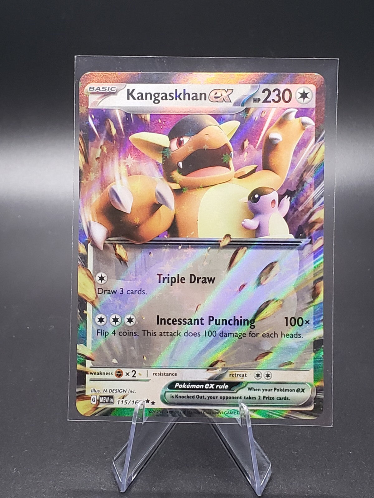 Kangaskhan EX 115/165 Scarlet & Violet 151 Ultra Rare Holo Pokémon TCG Near Mint