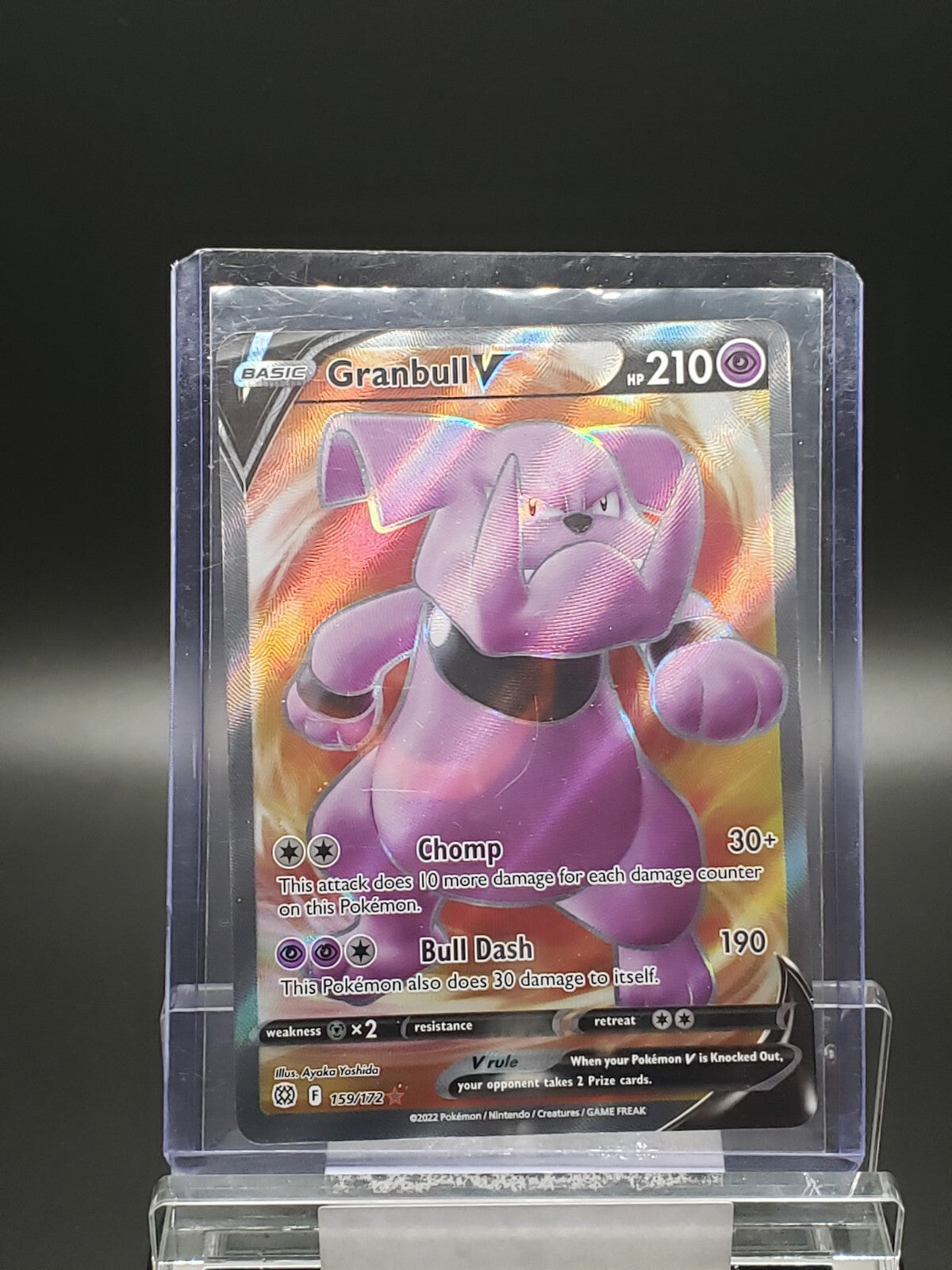 Granbull V 159/172 Brilliant Stars Full Art Ultra Rare Holo Pokemon TCG Card NM