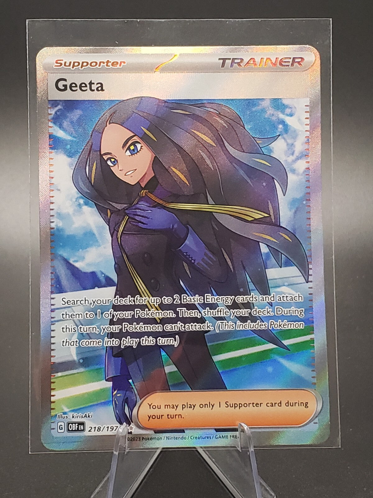 Pokémon TCG Geeta Sv03: Obsidian Flames 218/197 Holo Ultra Rare