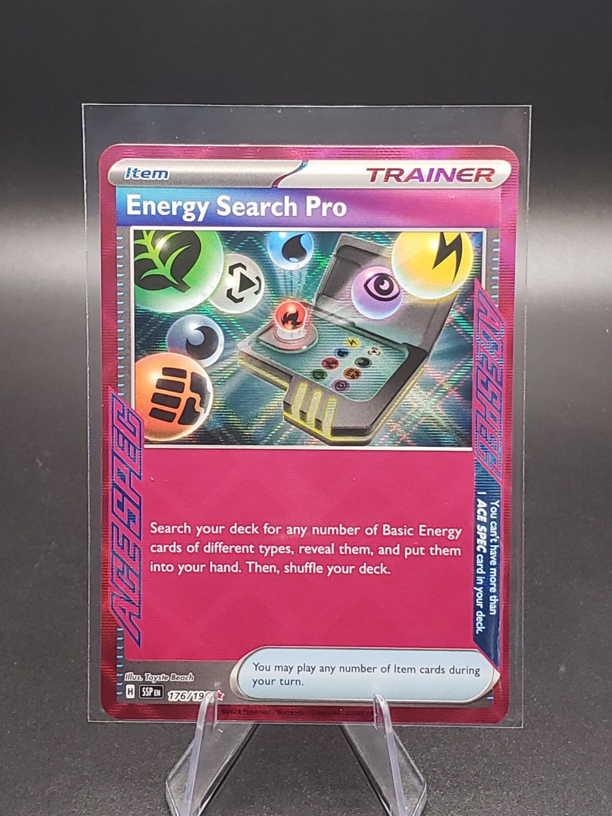Energy Search Pro 176/191 Sv08: Surging Sparks Holo
