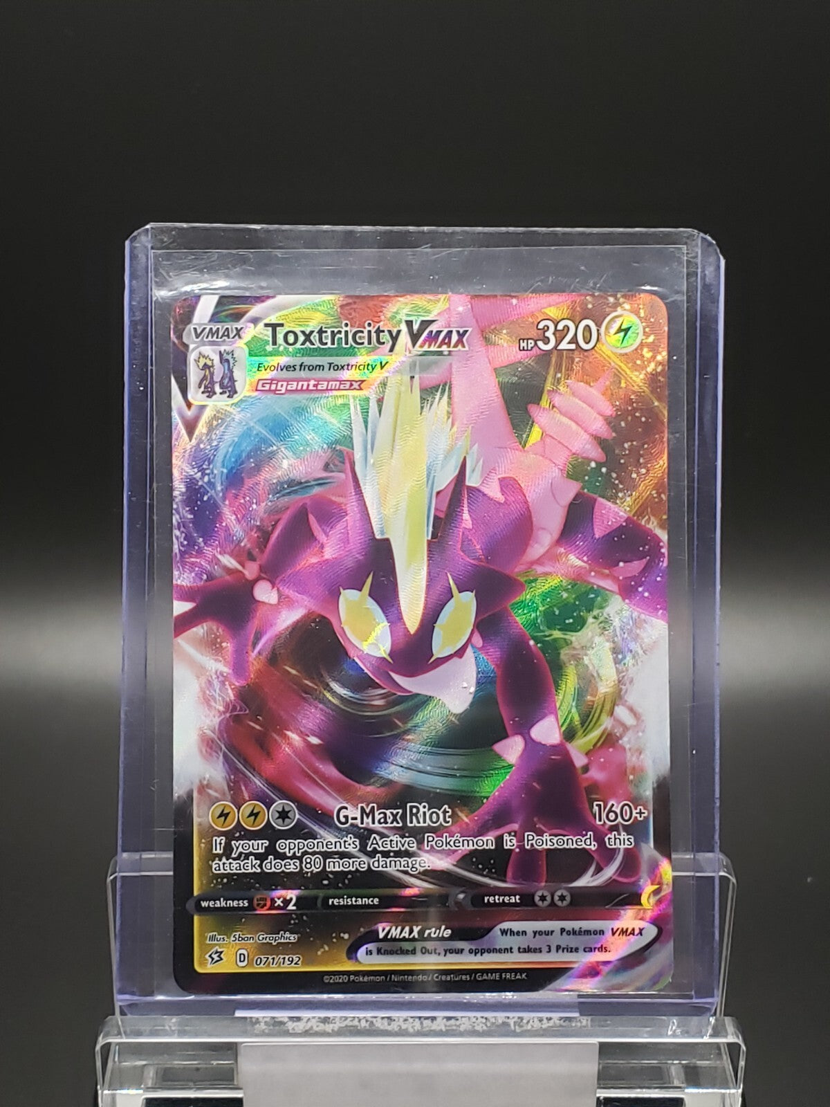 Toxtricity VMAX Rebel Clash 071/192 Ultra Rare Pokemon Card NM/M