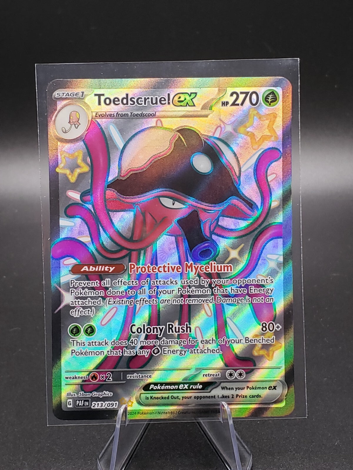 Toedscruel ex 213/091 - Paldean Fates - Pokemon Shiny Ultra Rare - Full Art NM