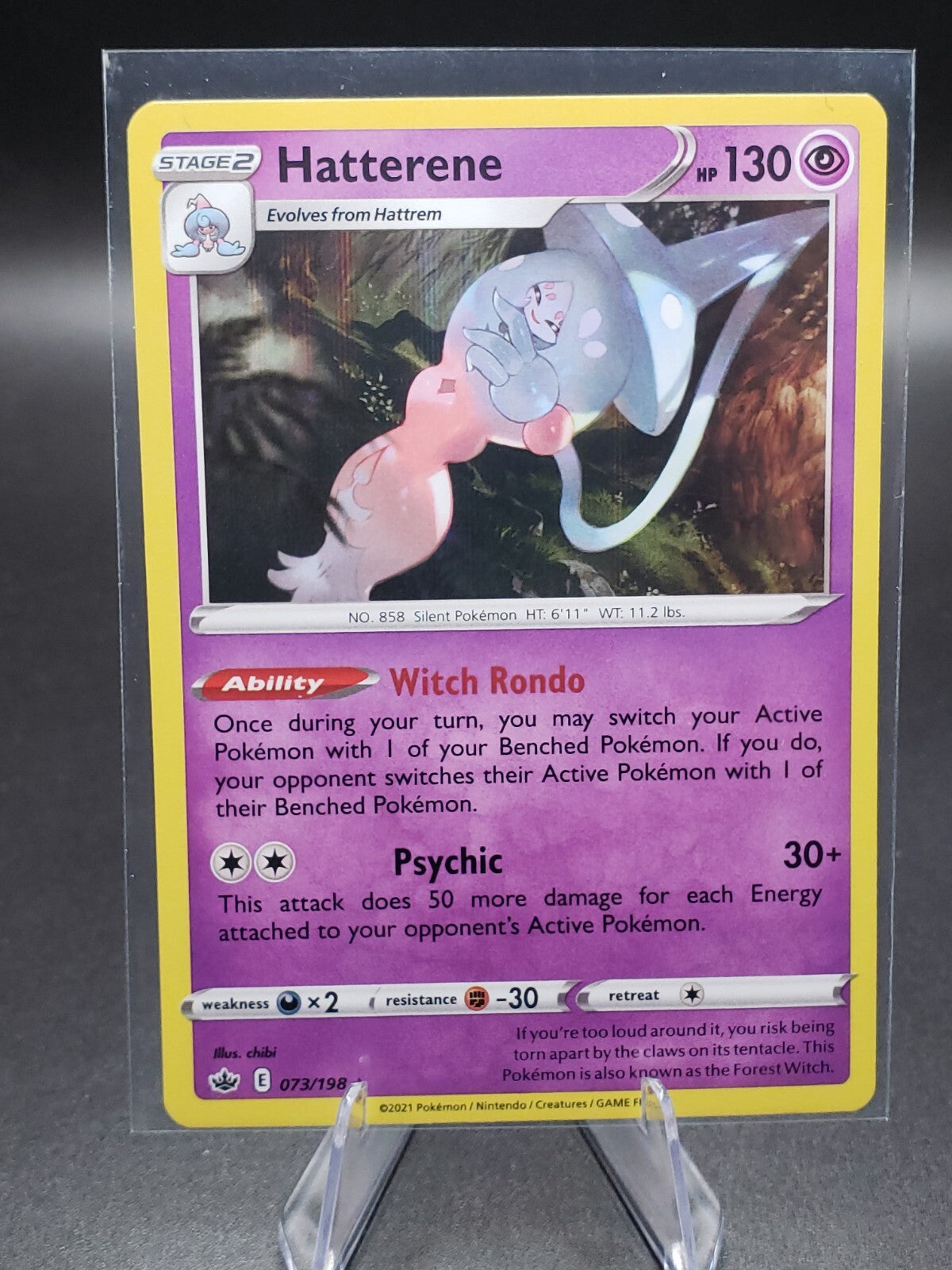 Hatterene 073/198 Swsh06: Sword & Shield - Chilling Reign Holo