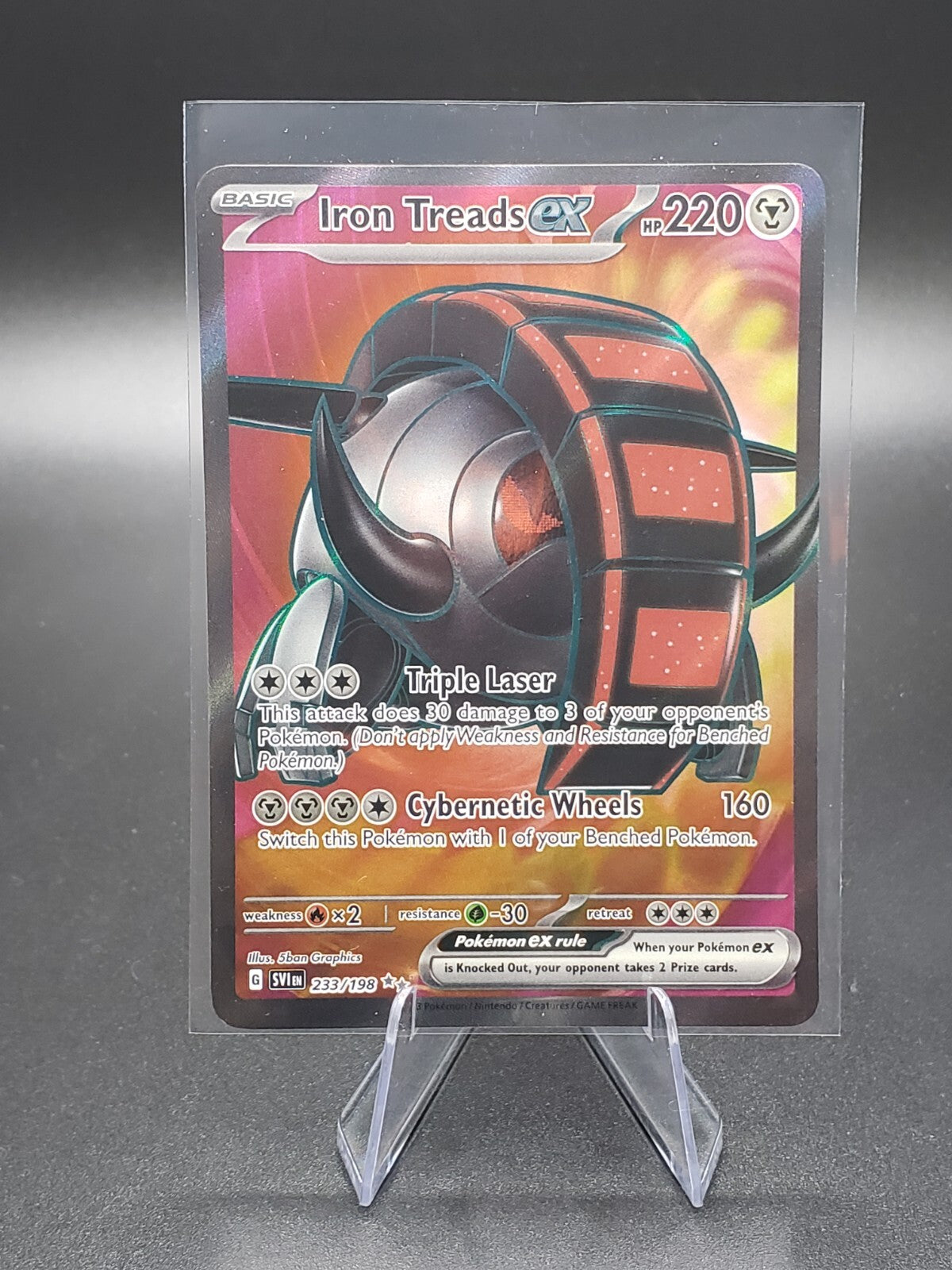 Iron Treads ex -  233/198 Ultra Rare Scarlet & Violet Base Set Pokemon TCG