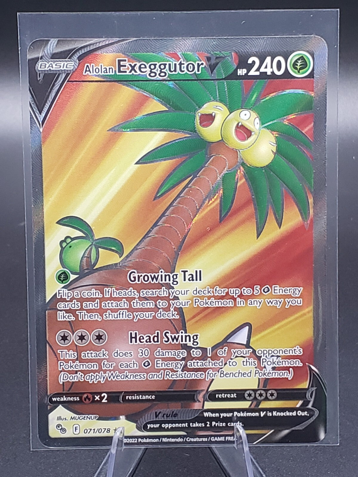 Alolan Exeggutor V (Full Art) 071/078 Pokémon GO Holo