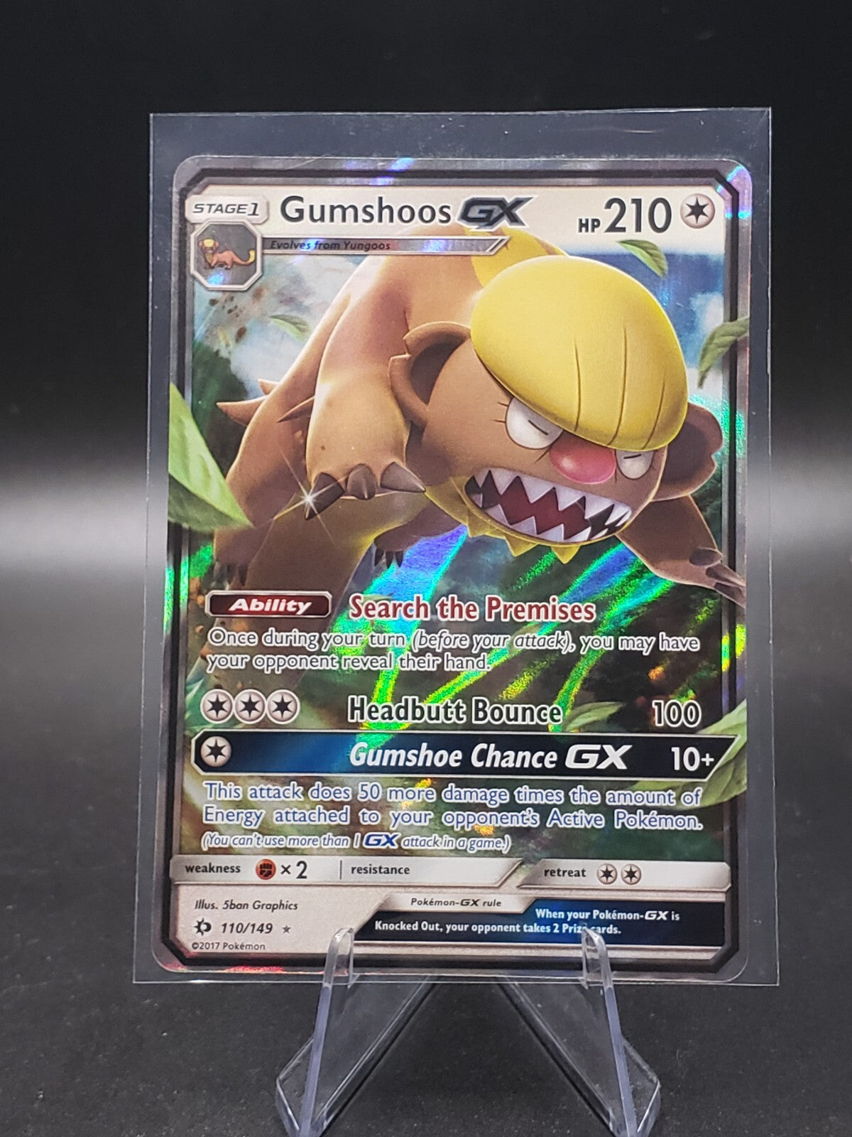 Pokémon TCG Gumshoos GX Sun & Moon 110/149 Holo Ultra Rare