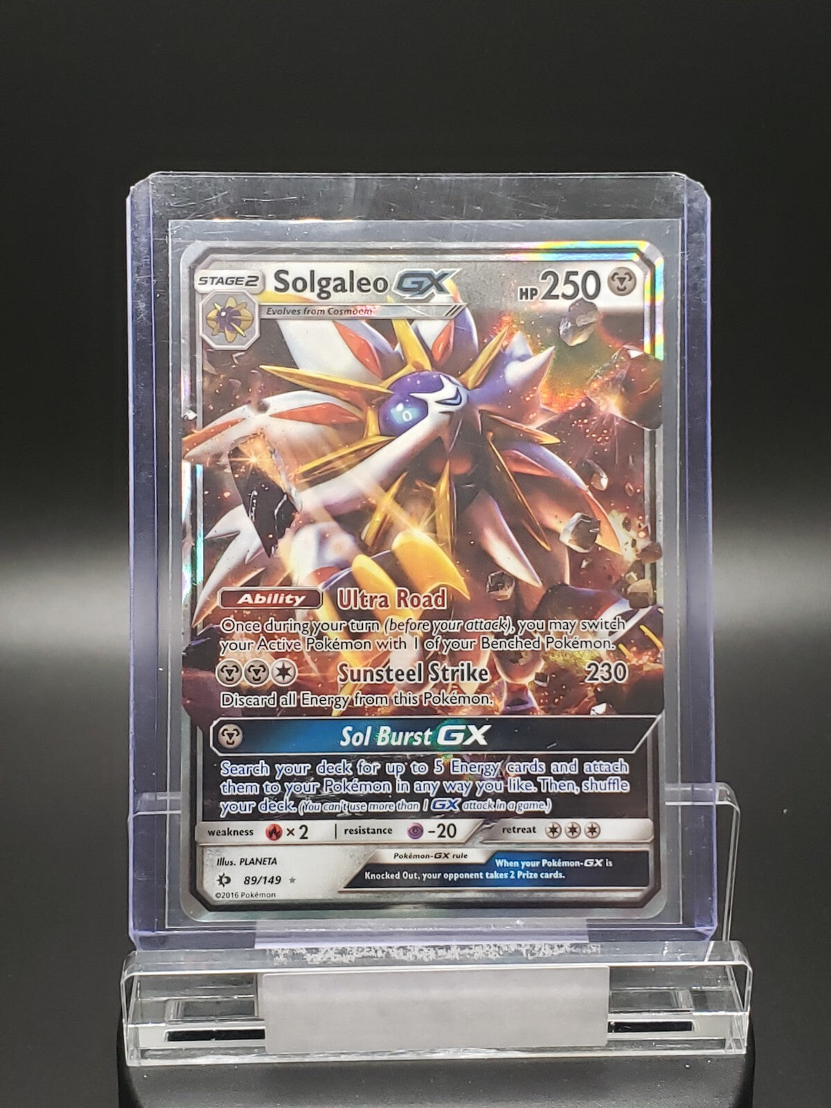 Solgaleo GX 89/149 - Sun & Moon - Ultra Rare Holo - Pokemon Card TCG - HP