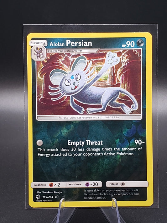 Alolan Persian 119/214 Sm-Lost Thunder Reverse Holo