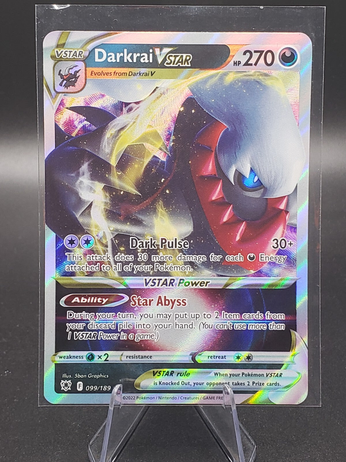 Pokémon TCG Darkrai VSTAR Astral Radiance 099/189 Holo Ultra Rare