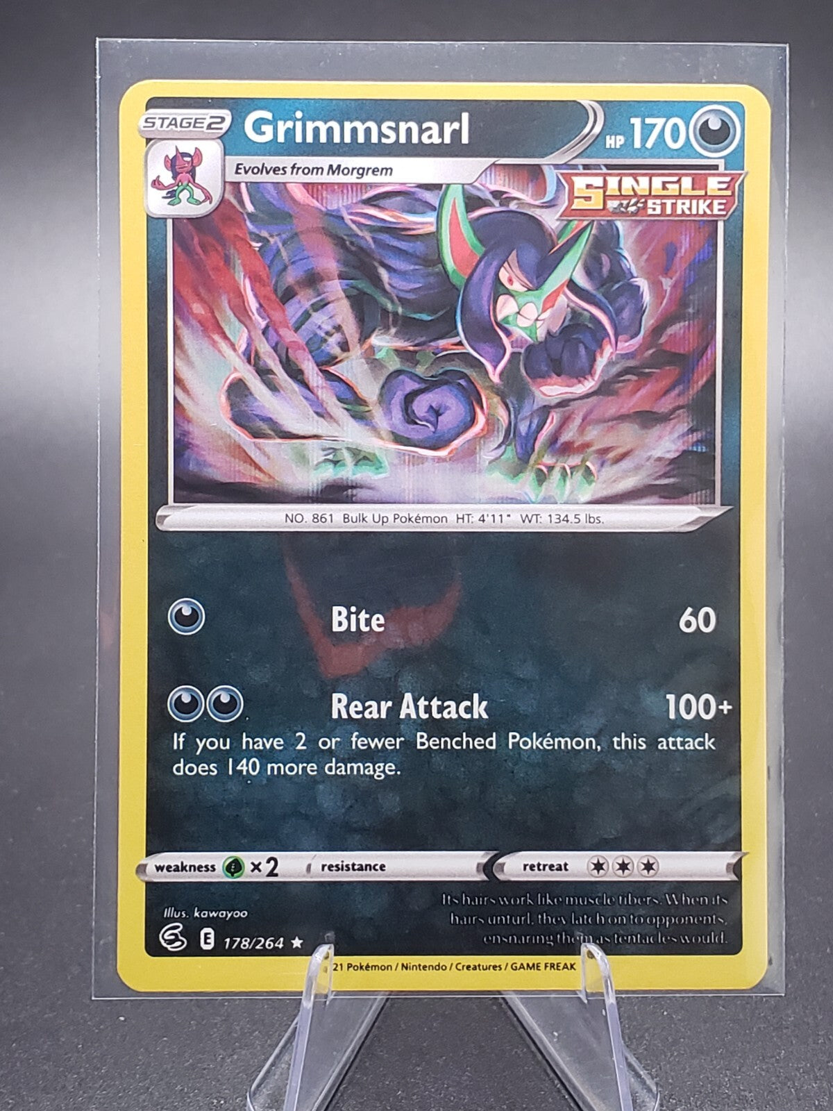 Pokémon TCG Grimmsnarl Fusion Strike 178/264 Holo Holo Rare