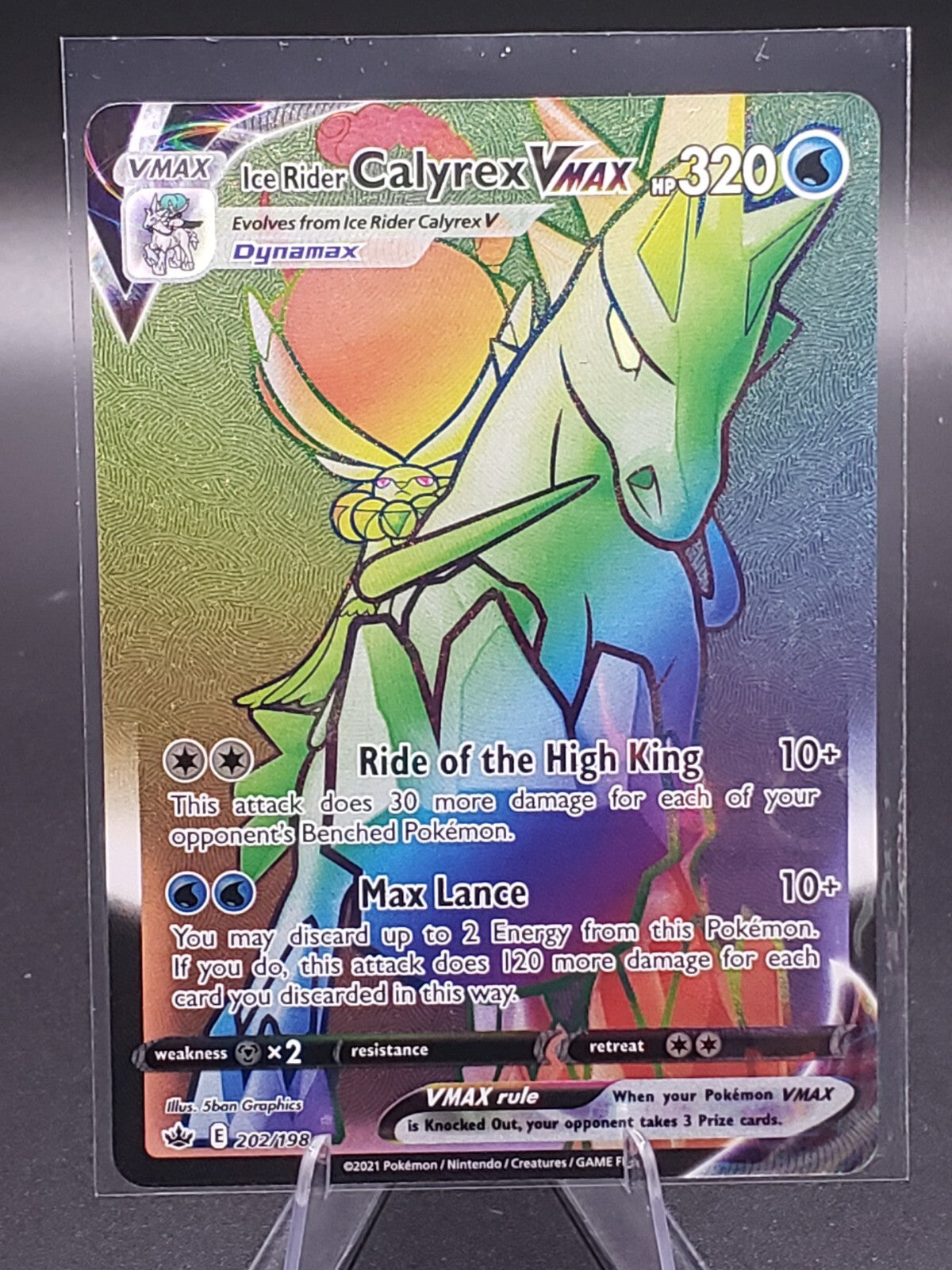 Ice Rider Calyrex VMAX (Secret) 202/198 Swsh06: Sword & Shield - Chilling Reign