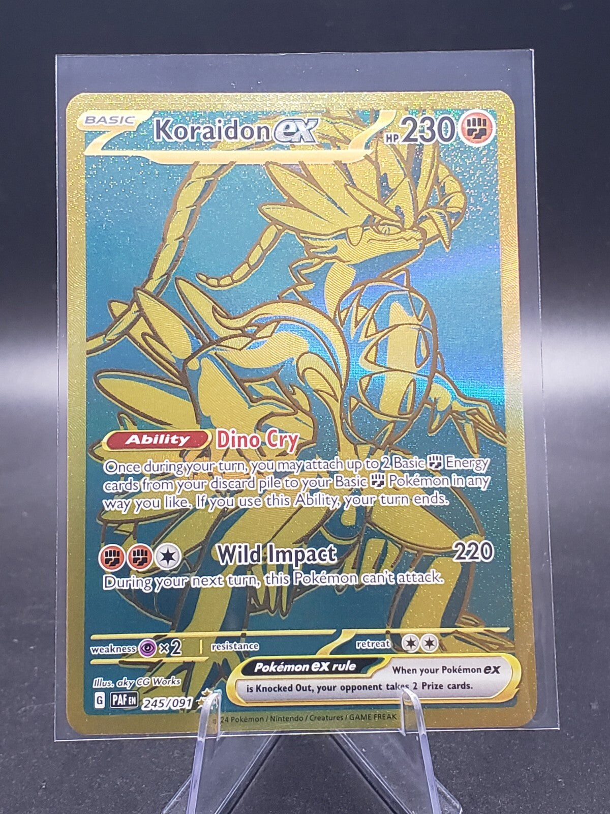 Pokémon TCG Koraidon ex Scarlet & Violet: Paldean Fates 245/091 Holo Hyper Rare