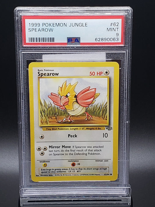 1999 Pokemon   JUNGLE #62 SPEAROW  psa 9 MINT