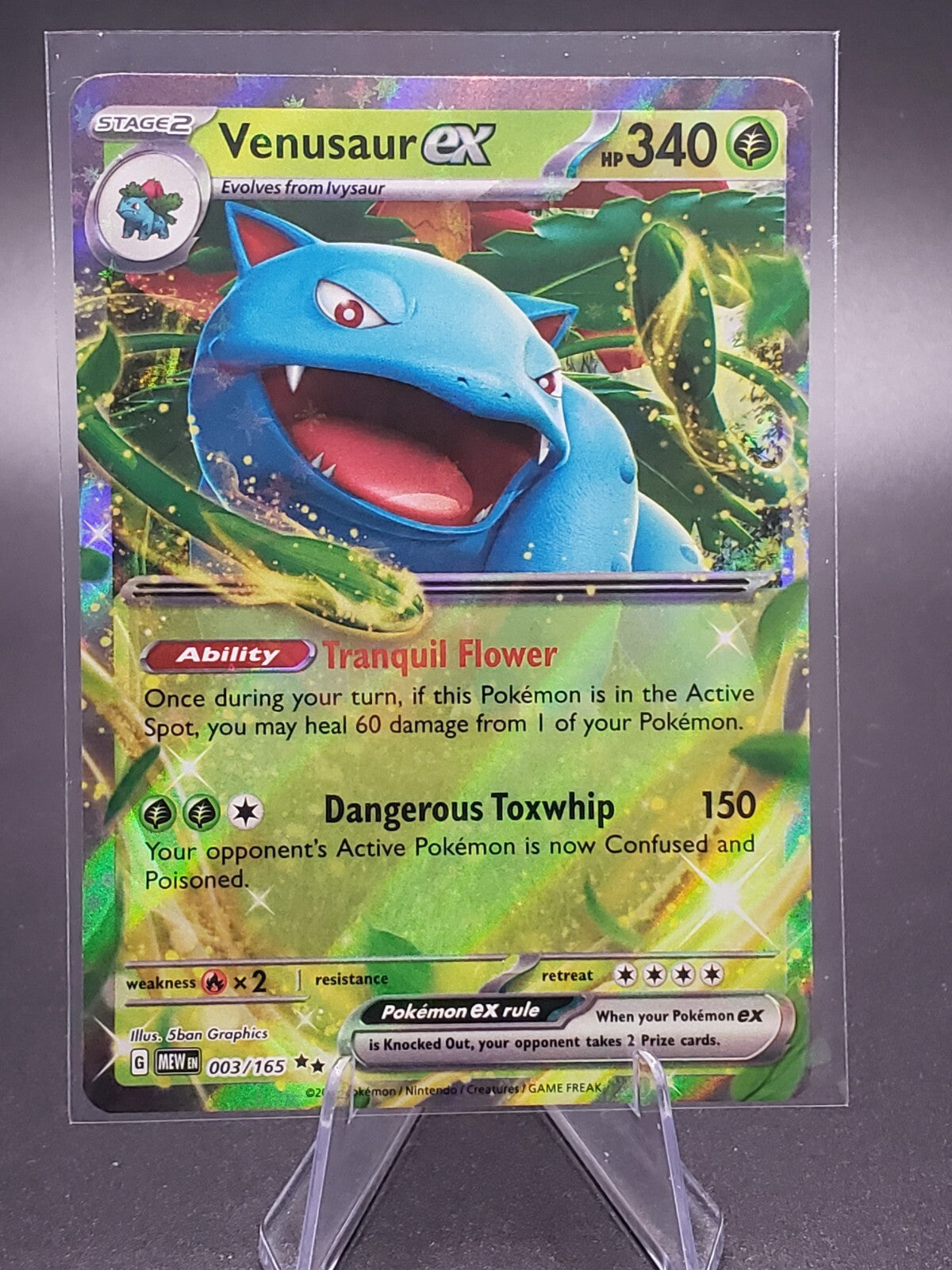 Pokémon TCG Venusaur ex Scarlet & Violet-151 003/165 Holo Double Rare