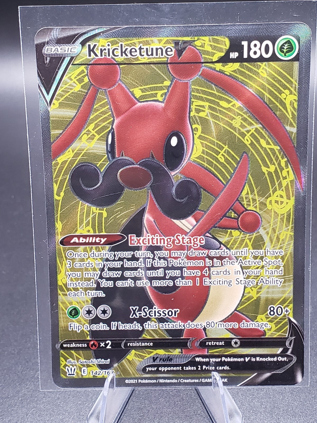 Kricketune V 142/163 Full Art Ultra Rare Battle Styles Pokémon TCG NM/M