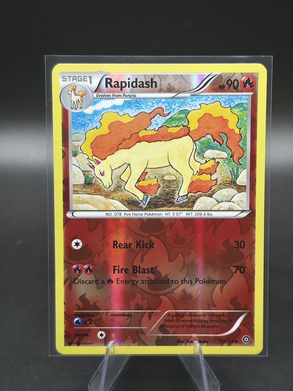 Rapidash 17/114 XY-Steam Siege Reverse Holo