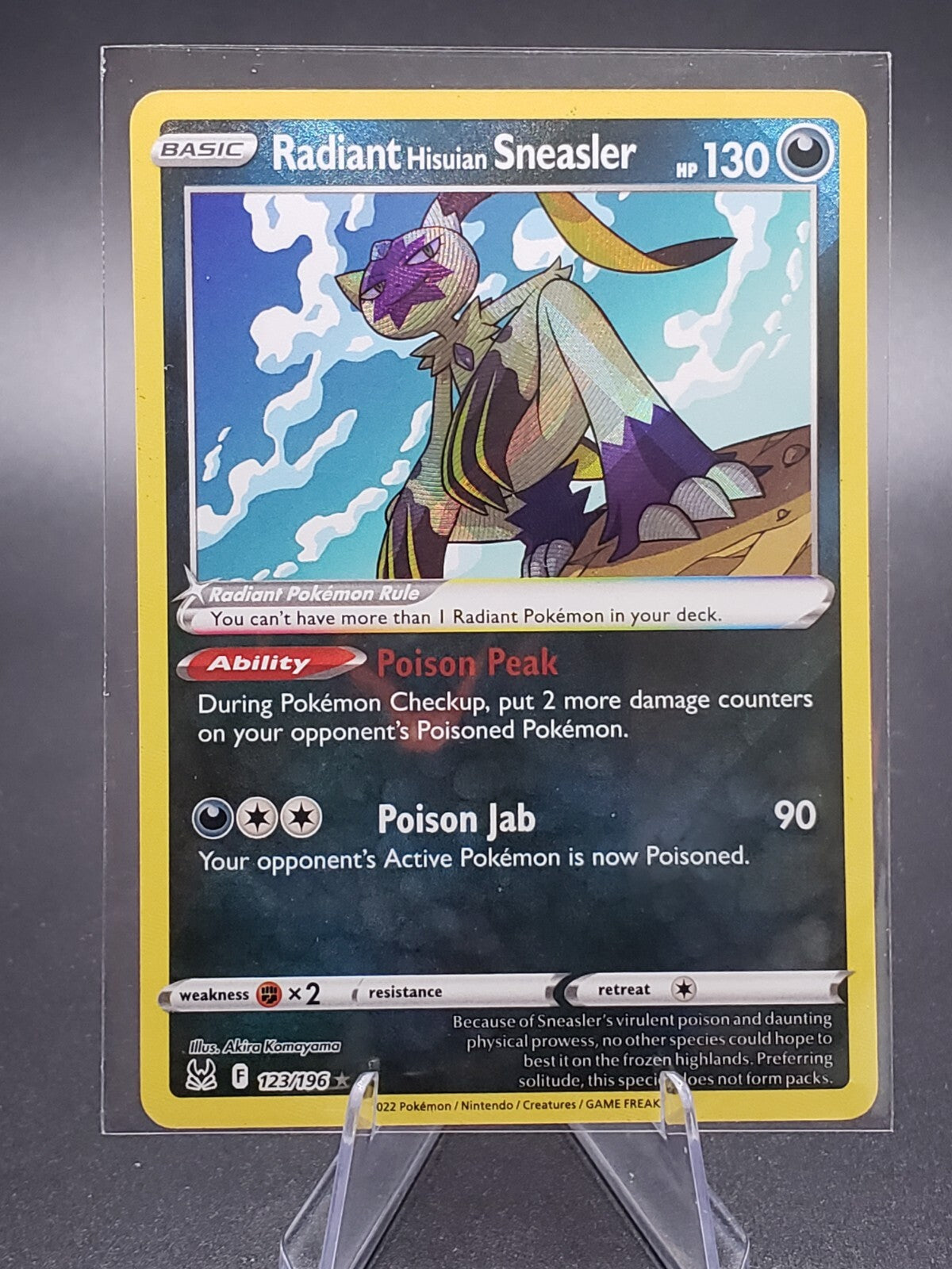 Pokémon TCG Radiant Hisuian Sneasler Sword & Shield - Lost Origin 123/196...
