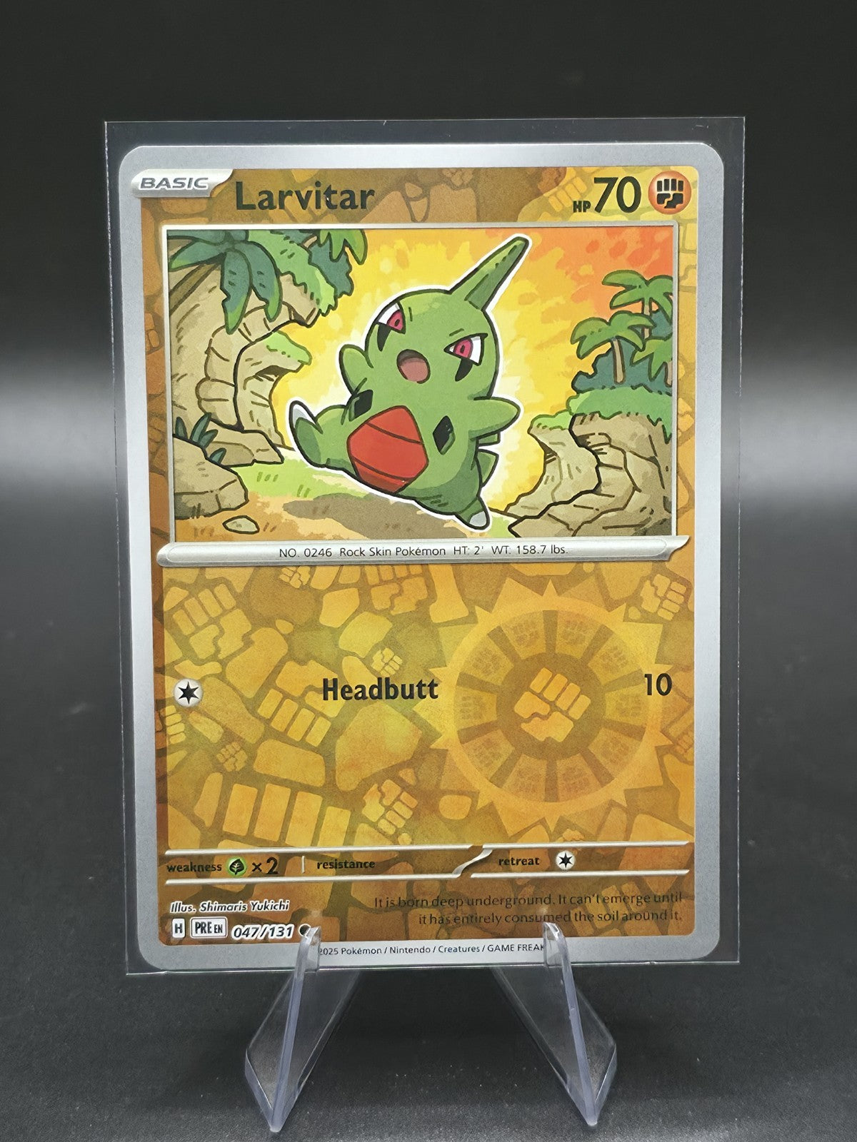 Larvitar 047/131 Sv: Prismatic Evolutions Reverse Holo