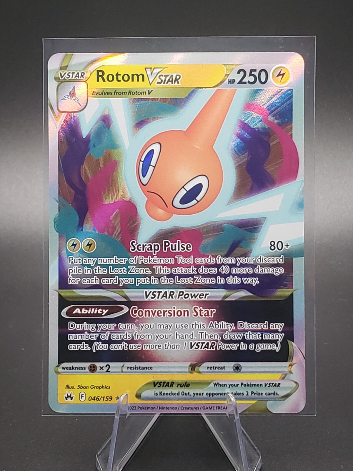 Pokémon TCG Rotom VSTAR Sword & Shield-Crown Zenith 046/159 Holo Ultra Rare