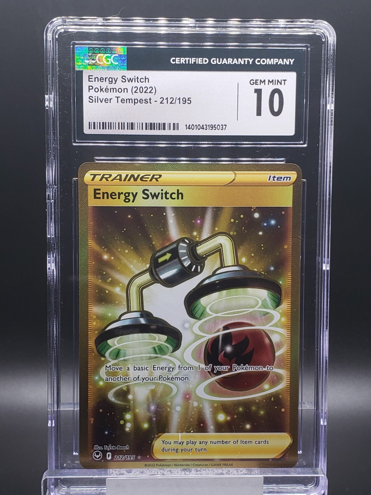 Pokémon Energy Switch Sword & Shield Silver Tempest 212/195 CGC 10 🔥🔥