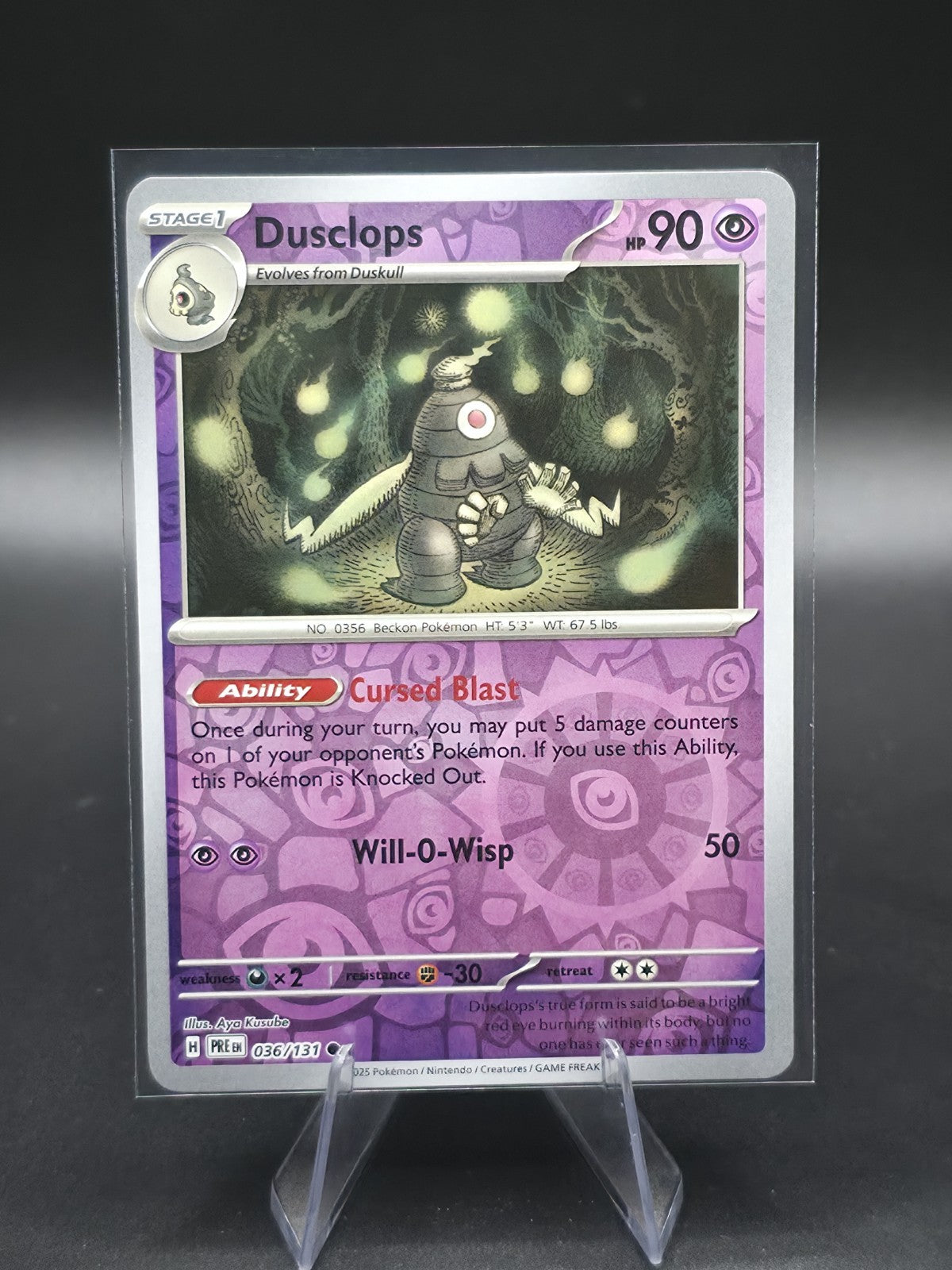 Dusclops 036/131 Sv: Prismatic Evolutions Reverse Holo