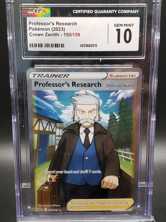 2023 Pokemon Professor's Research Crown Zenith 150/159 Cgc 10