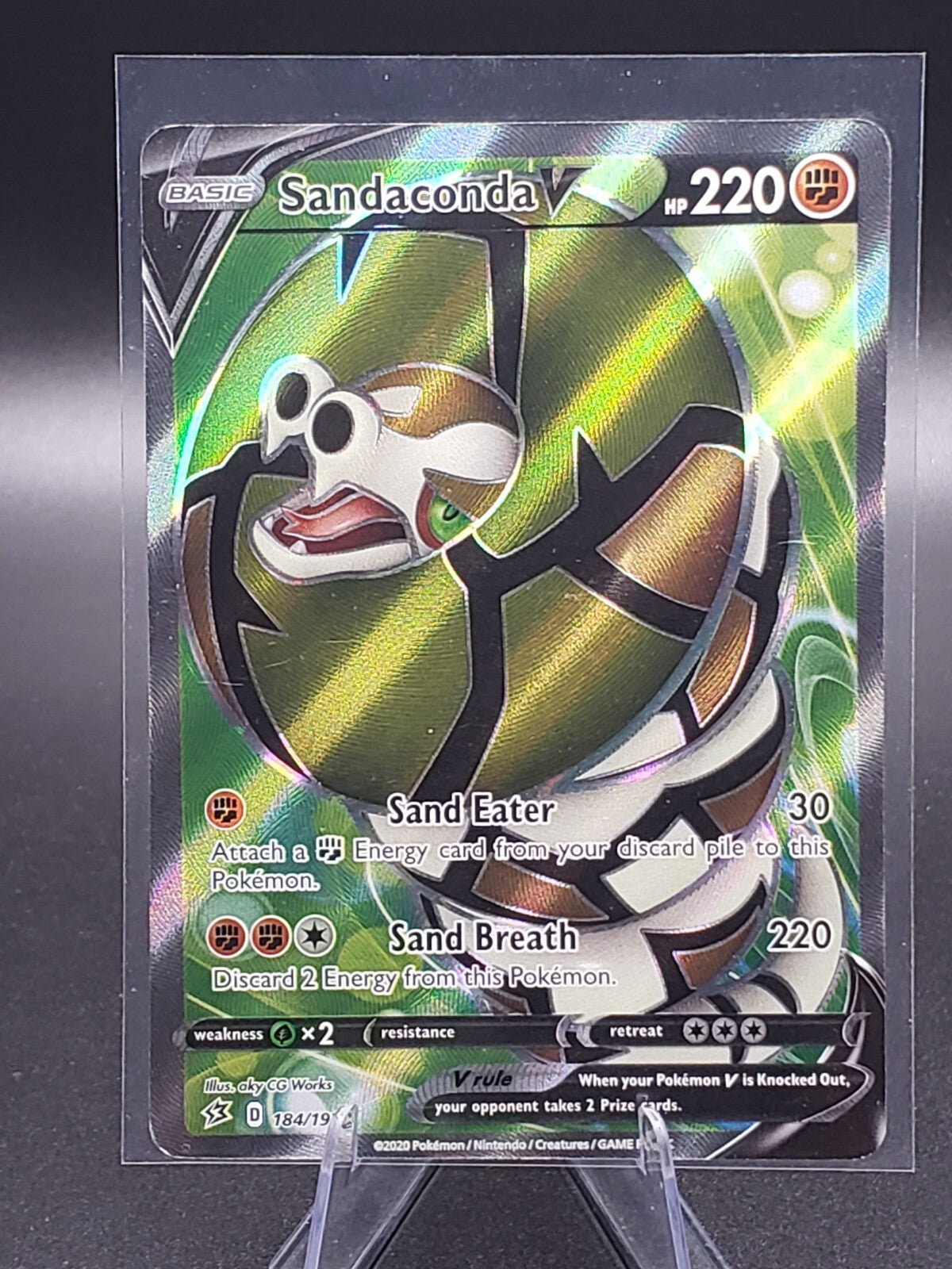 Sandaconda V (Full Art) 184/192 Swsh02: Rebel Clash Holo