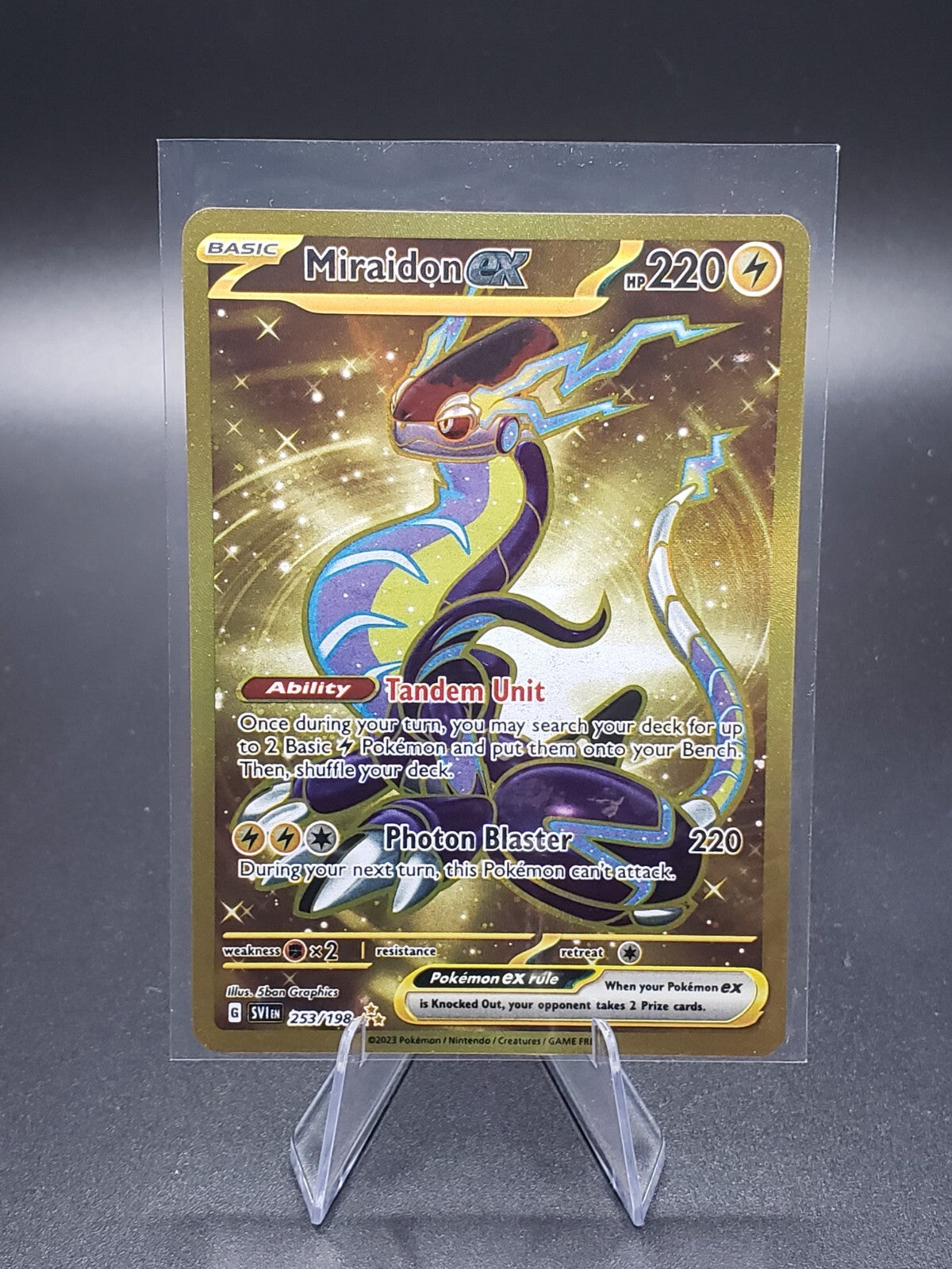 Miraidon ex 253/198 NM - Scarlet & Violet Hyper Rare - English Pokemon TCG A107